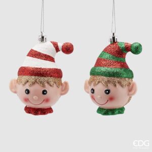 Decoração cabeça elfo p/ pendurar - Image 1