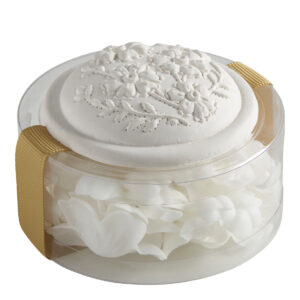 Caixa de pétalas de sabão perfumadas brancas - perfume Rose