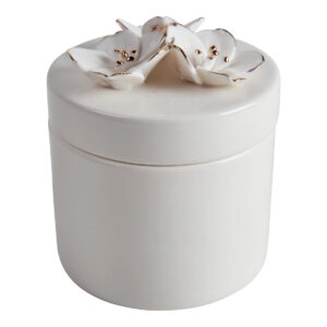 Pote para algodão Amour de Fleurs Branco - Image 1