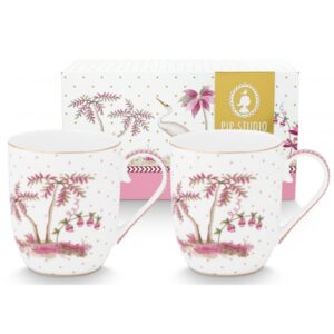 PiP Studio Jolie Conj. 2 Canecas 145ml Dots Gold Rosa - Image 1