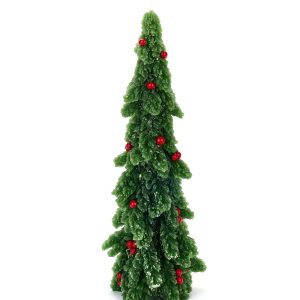 Vela Árvore c/ Bagas Vermelhas 26 cm