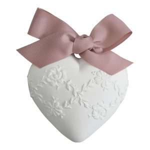 Grande Coração Bordado Perfumado - Flor de Chá - Image 1