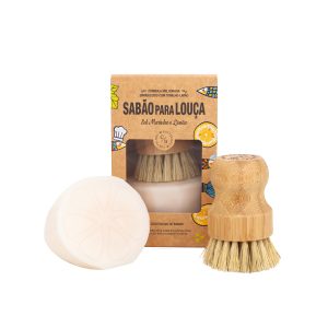 Coffret Sabão para Louça 150g & Escova de Bambu Sardinha - Image 1